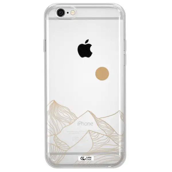 a mountain range with a sun in the background Apple iPhone 6 Clear TPU Case