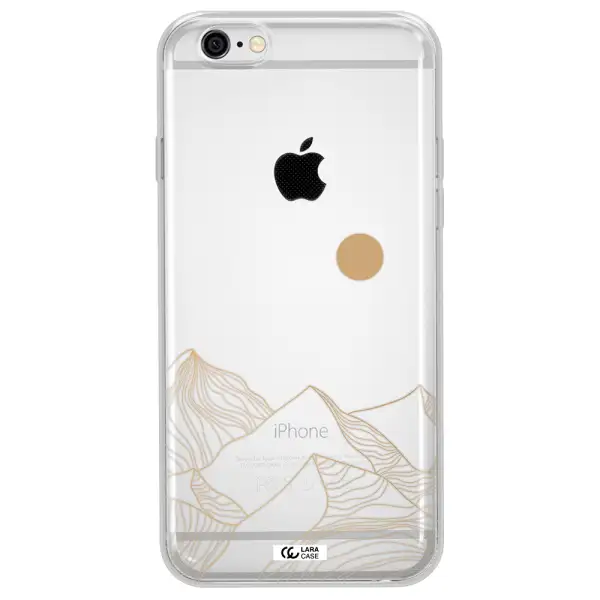 a mountain range with a sun in the background Apple iPhone 6 plus Clear TPU Case