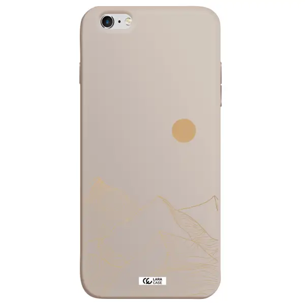 a mountain range with a sun in the background Apple iPhone 6 plus Silicone Stone Case