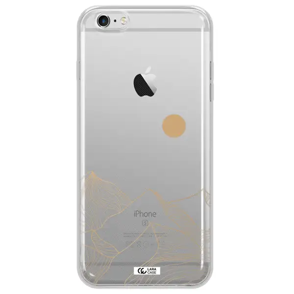 a mountain range with a sun in the background Apple iPhone 6 s plus Clear TPU Case