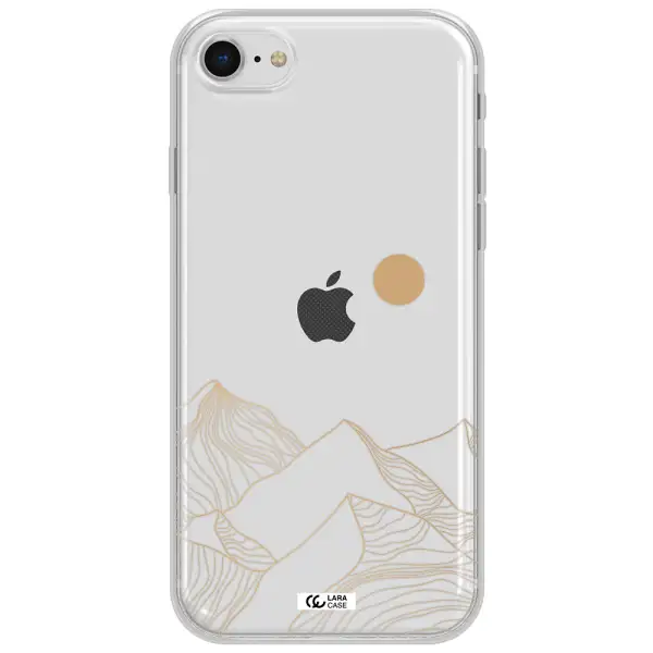 A Mountain Range With A Sun In The Background Apple Iphone Se 2020 Clear Tpu Case