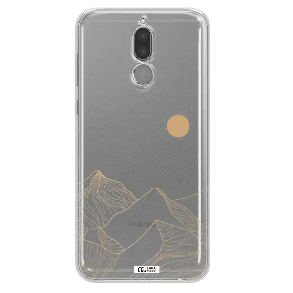 a mountain range with a sun in the background Huawei Mate 10 Lite Clear TPU Case