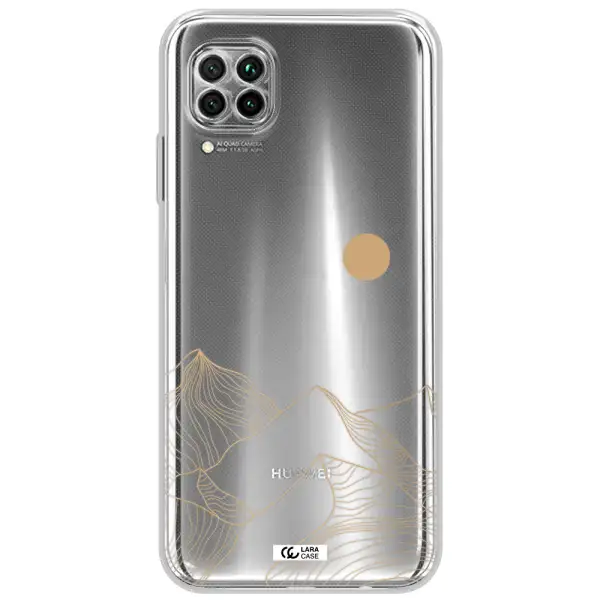A Mountain Range With A Sun In The Background Huawei Nova 7I Clear Tpu Case