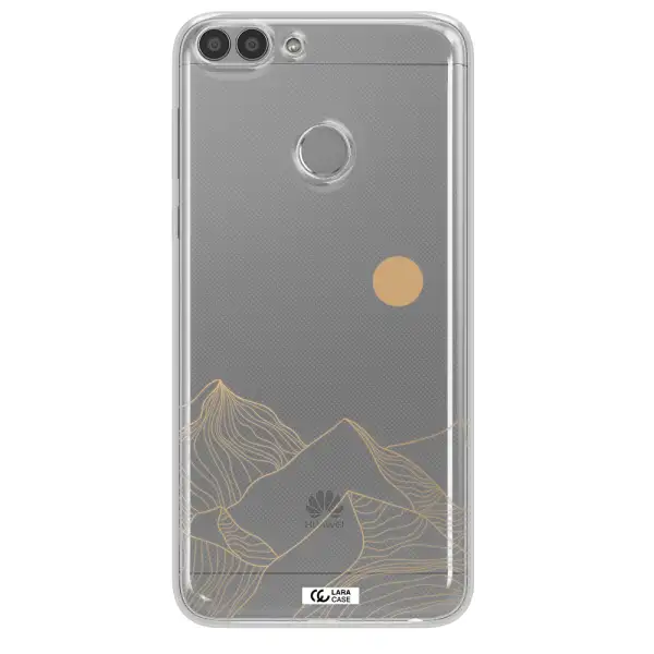 a mountain range with a sun in the background Huawei P Smart 2017 Clear TPU Case