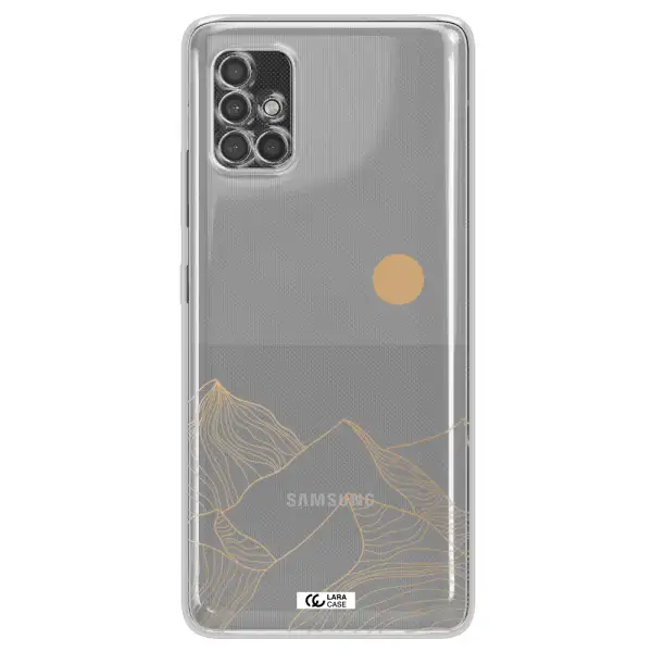 A Mountain Range With A Sun In The Background Samsung A40S Clear Tpu Case