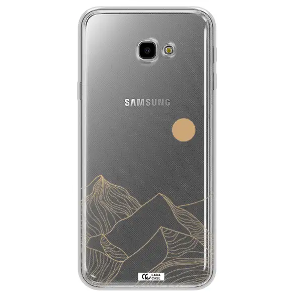 a mountain range with a sun in the background Samsung J4 Plus Clear TPU Case