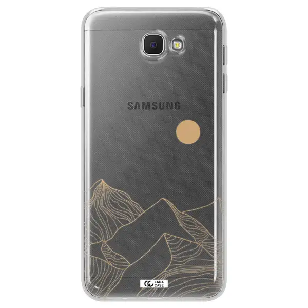 a mountain range with a sun in the background Samsung J5 Prime Clear TPU Case
