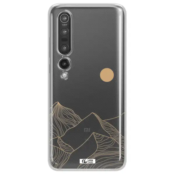a mountain range with a sun in the background Xiaomi Mi 10 Pro Clear TPU Case