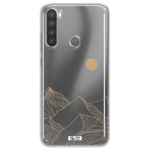 a mountain range with a sun in the background Xiaomi Note 8 Clear TPU Case