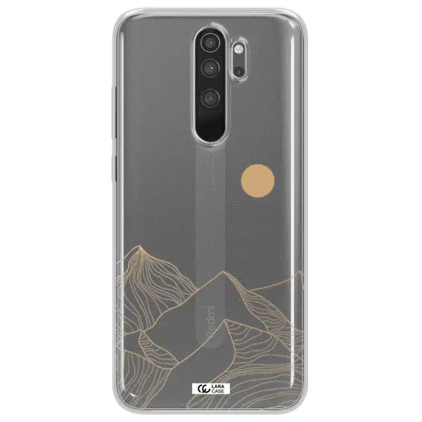 a mountain range with a sun in the background Xiaomi Note 8 Pro Clear TPU Case