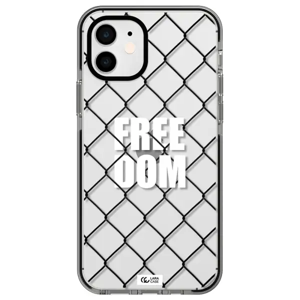 a close-up of a chain link fence Apple iPhone 11 impact black border Case