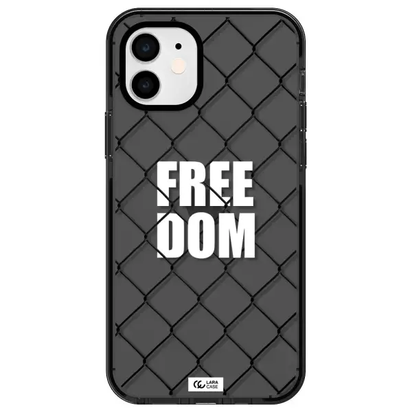 a close-up of a chain link fence Apple iPhone 11 impact Smoke Black Case
