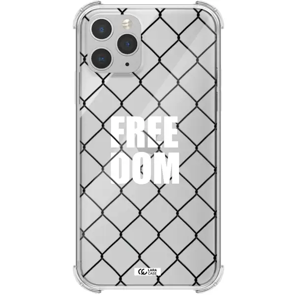 a close-up of a chain link fence Apple iPhone 11 pro max Clear PC Case