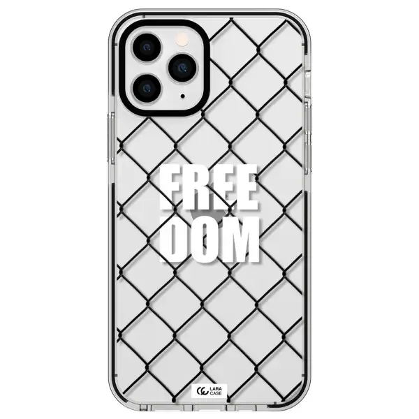 a close-up of a chain link fence Apple iPhone 11 pro max impact black border Case