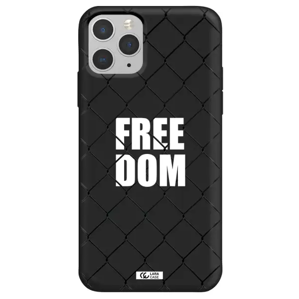 a close-up of a chain link fence Apple iPhone 11 pro Silicone black Case