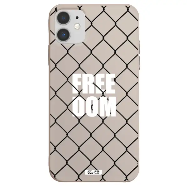 a close-up of a chain link fence Apple iPhone 11 Silicone Stone Case