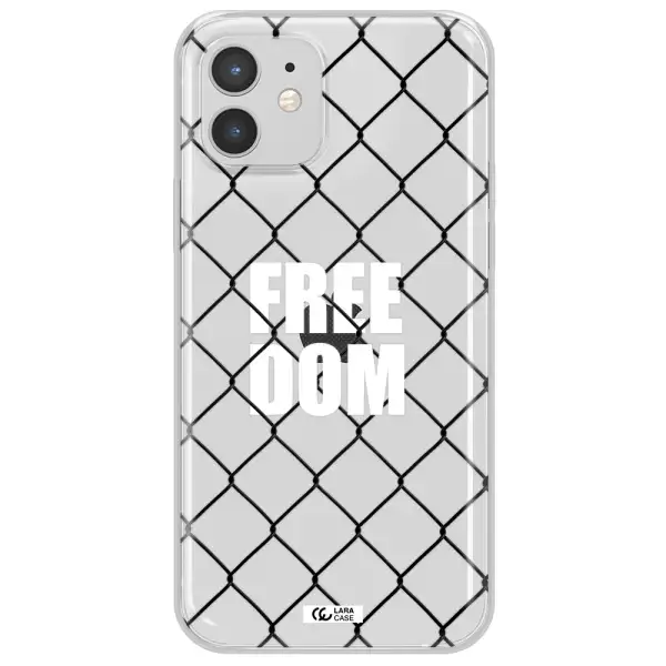 a close-up of a chain link fence Apple iPhone 12 mini Clear TPU Case