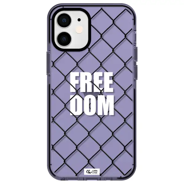 a close-up of a chain link fence Apple iPhone 12 mini impact Lilac Case