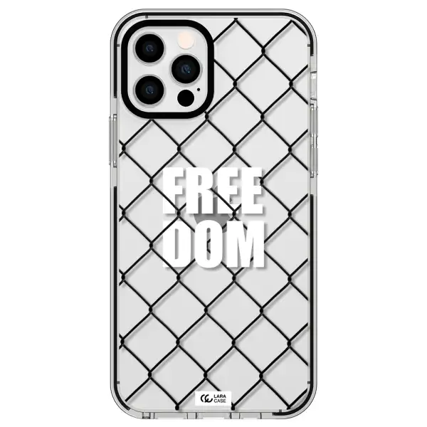 a close-up of a chain link fence Apple iPhone 12 pro impact black border Case