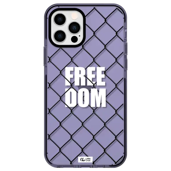 a close-up of a chain link fence Apple iPhone 12 pro impact Lilac Case