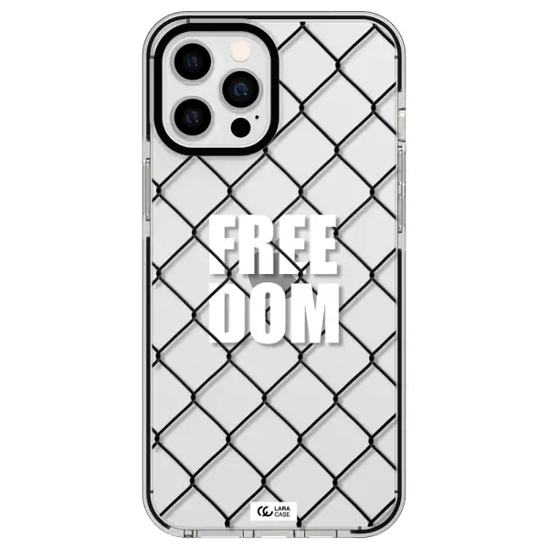 a close-up of a chain link fence Apple iPhone 12 pro max impact black border Case