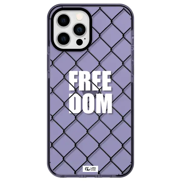 a close-up of a chain link fence Apple iPhone 12 pro max impact Lilac Case