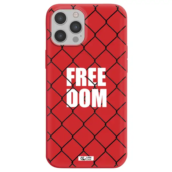 a close-up of a chain link fence Apple iPhone 12 pro Silicone Imperial Red Case