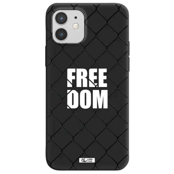 a close-up of a chain link fence Apple iPhone 12 Silicone black Case