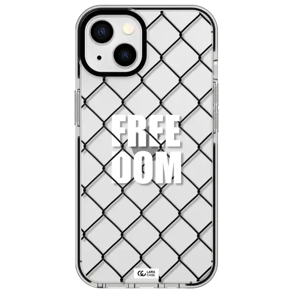 a close-up of a chain link fence Apple iPhone 13 impact black border Case