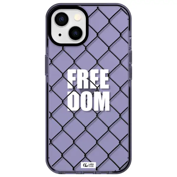 a close-up of a chain link fence Apple iPhone 13 impact Lilac Case