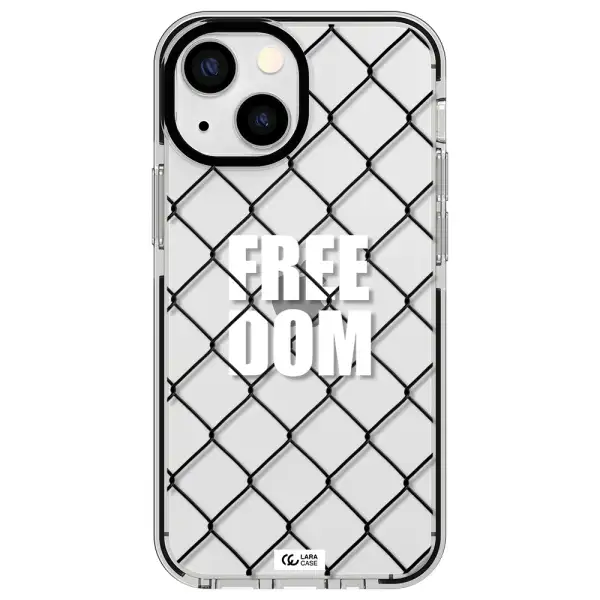 a close-up of a chain link fence Apple iPhone 13 mini impact black border Case