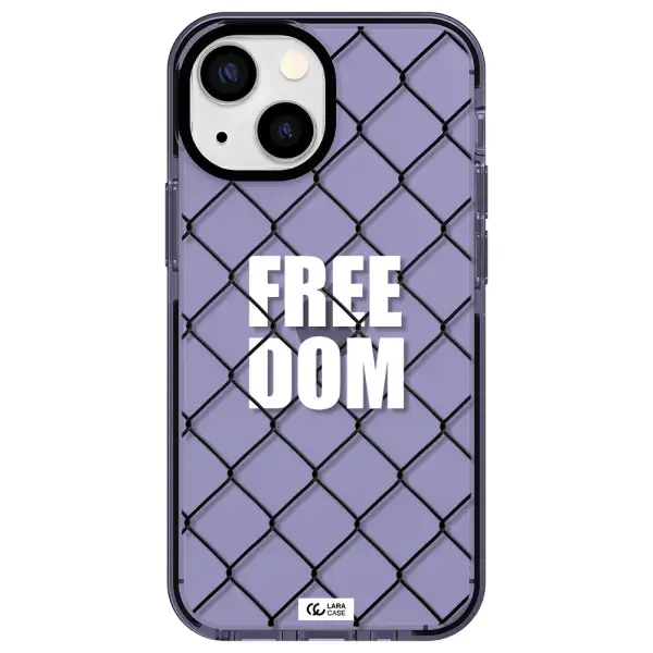 a close-up of a chain link fence Apple iPhone 13 mini impact Lilac Case
