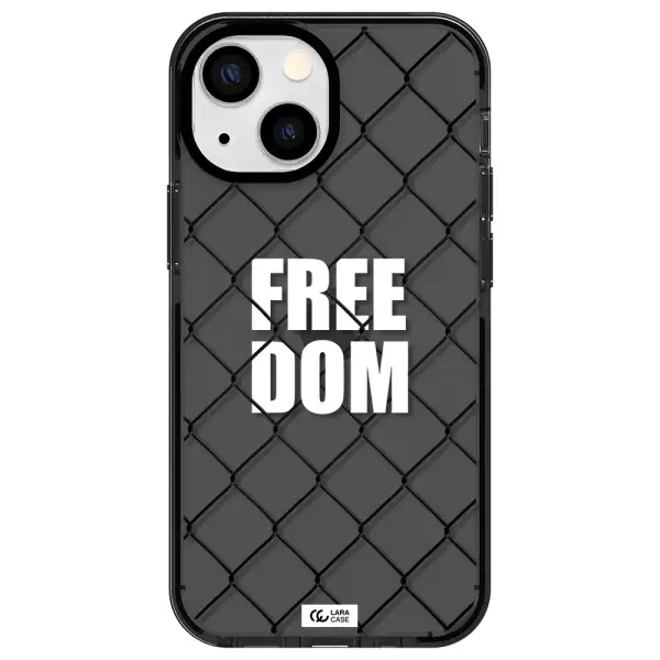 a close-up of a chain link fence Apple iPhone 13 mini impact Smoke Black Case
