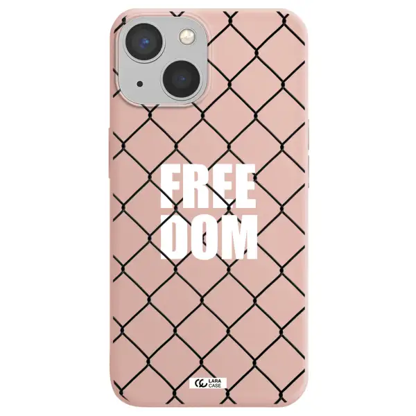 a close-up of a chain link fence Apple iPhone 13 mini Silicone pastel pink Case
