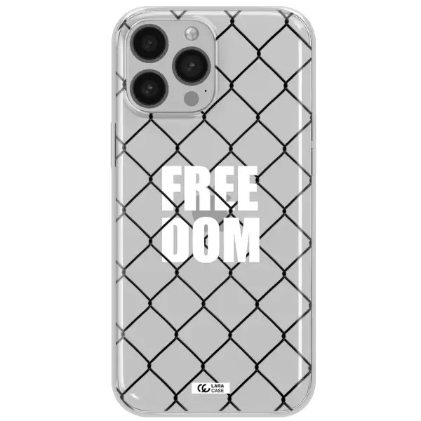 a close-up of a chain link fence Apple iPhone 13 Pro Clear TPU Case