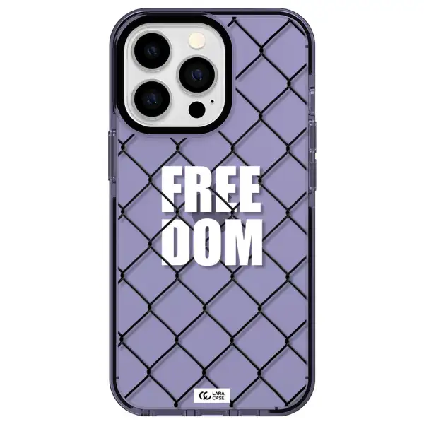 a close-up of a chain link fence Apple iPhone 13 Pro impact Lilac Case