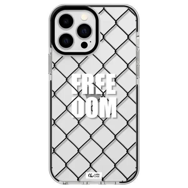 a close-up of a chain link fence Apple iPhone 13 Pro Max impact black border Case