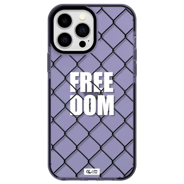 a close-up of a chain link fence Apple iPhone 13 Pro Max impact Lilac Case