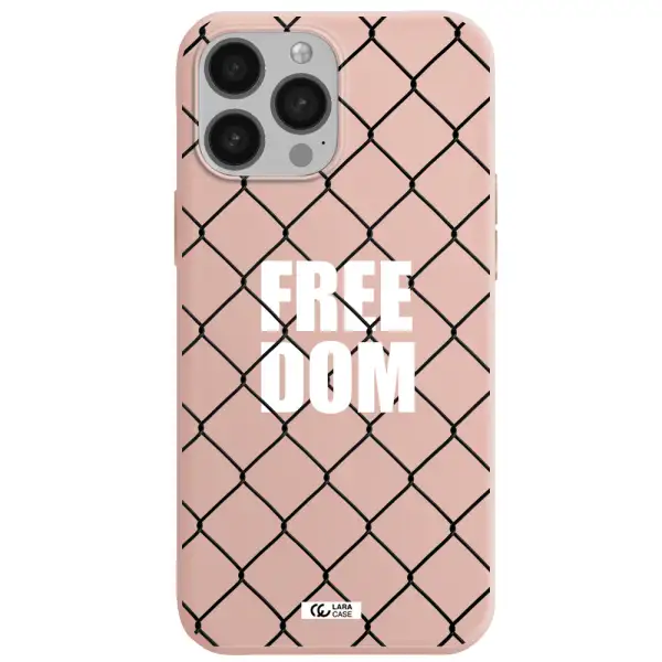 a close-up of a chain link fence Apple iPhone 13 Pro Silicone pastel pink Case
