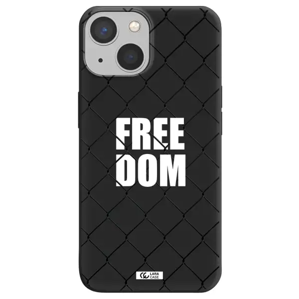 a close-up of a chain link fence Apple iPhone 13 Silicone black Case