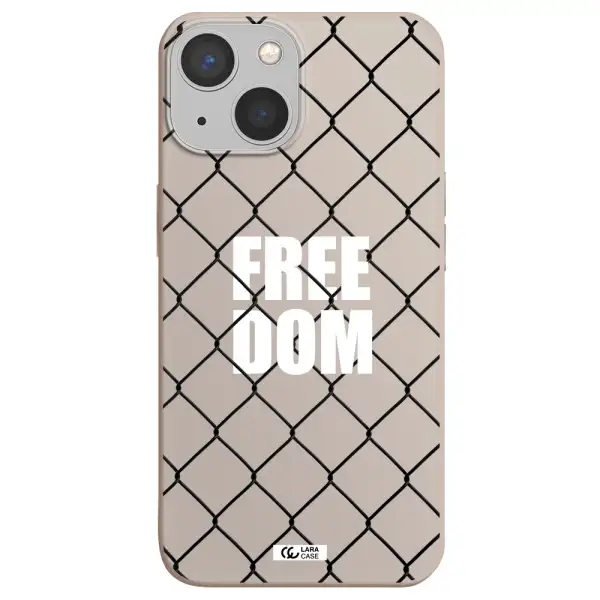 a close-up of a chain link fence Apple iPhone 13 Silicone Stone Case