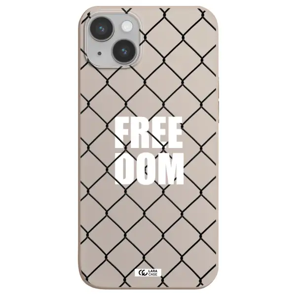a close-up of a chain link fence Apple iPhone 14 plus Silicone Stone Case