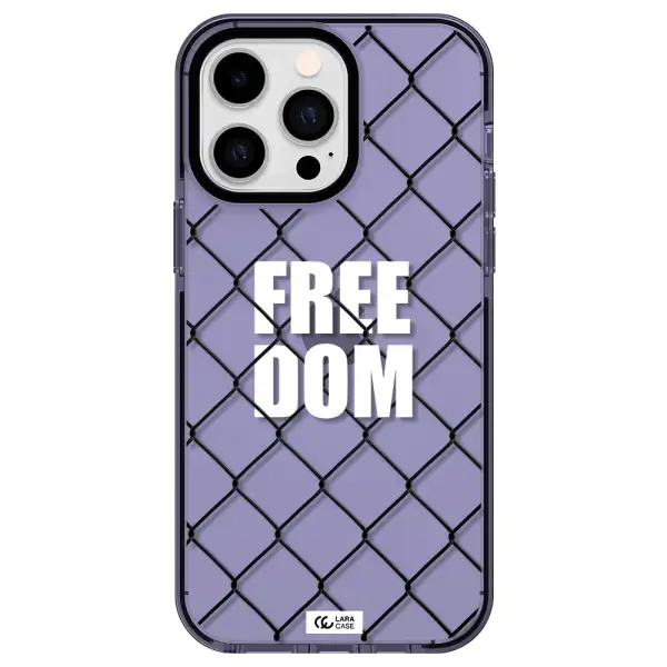 a close-up of a chain link fence Apple iPhone 14 pro max impact Lilac Case