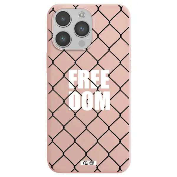 a close-up of a chain link fence Apple iPhone 14 pro Silicone pastel pink Case
