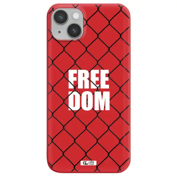 a close-up of a chain link fence Apple iPhone 14 Silicone Imperial Red Case