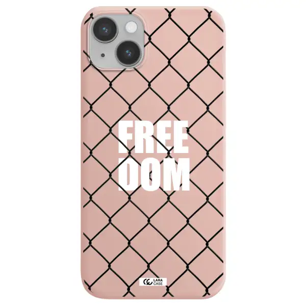 a close-up of a chain link fence Apple iPhone 14 Silicone pastel pink Case