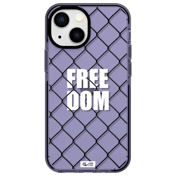 a close-up of a chain link fence Apple iPhone 15 impact Lilac Case