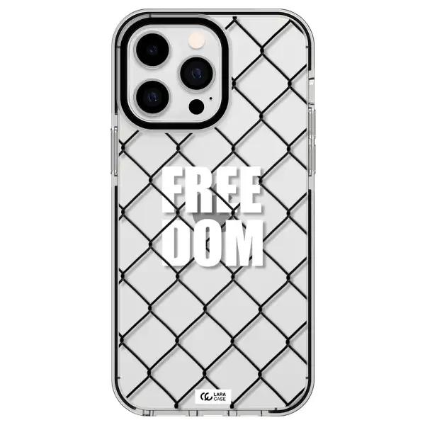 a close-up of a chain link fence Apple iPhone 15 Pro Max impact black border Case