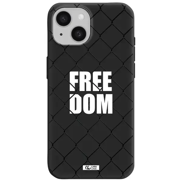 a close-up of a chain link fence Apple iPhone 15 Silicone black Case