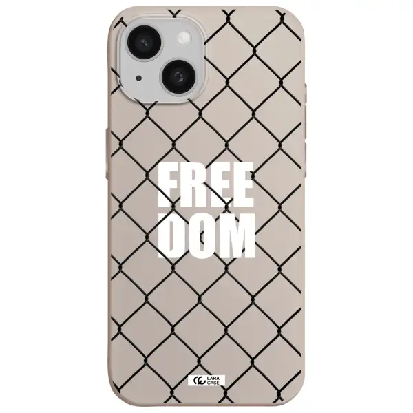 a close-up of a chain link fence Apple iPhone 15 Silicone Stone Case